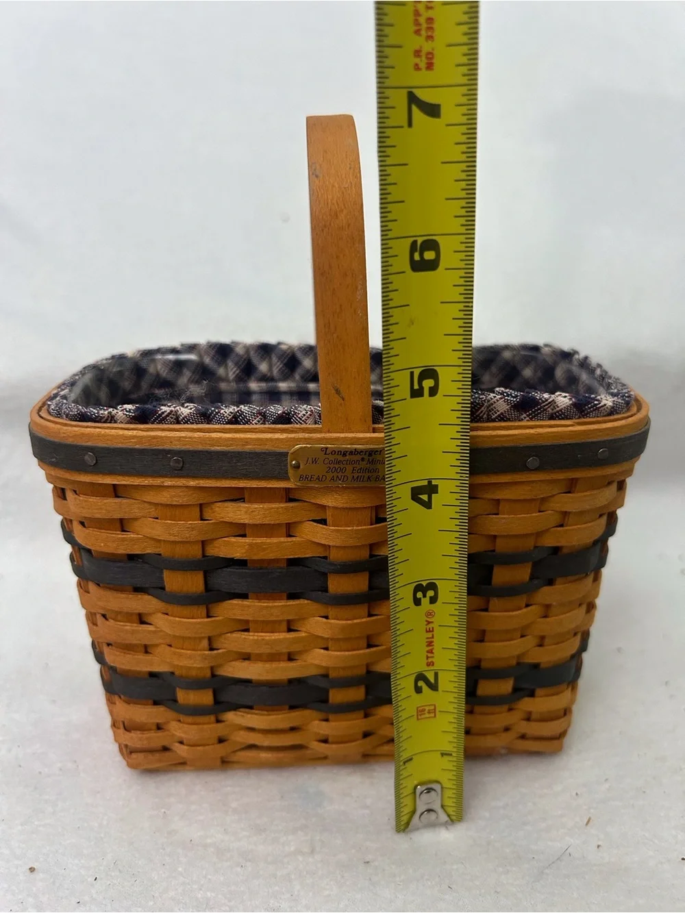 Longaberger J.W. Collection Miniature Bread & Milk Basket